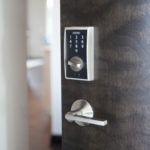 Century Style Schlage Touch™ Deadbolt, Greenwich Style Latitude Lever in Satin Nickel